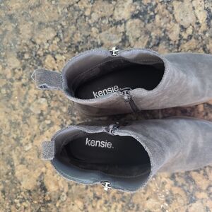 Kensie Gray Ankle Booties Minimalist Design